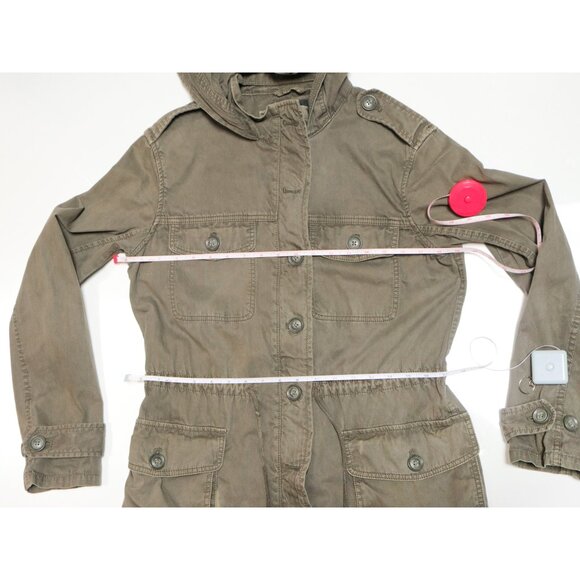 Olive Green Cotton Utility Cargo Anorak Jacket 🫒 TALULA Aritzia - Picture 12 of 13